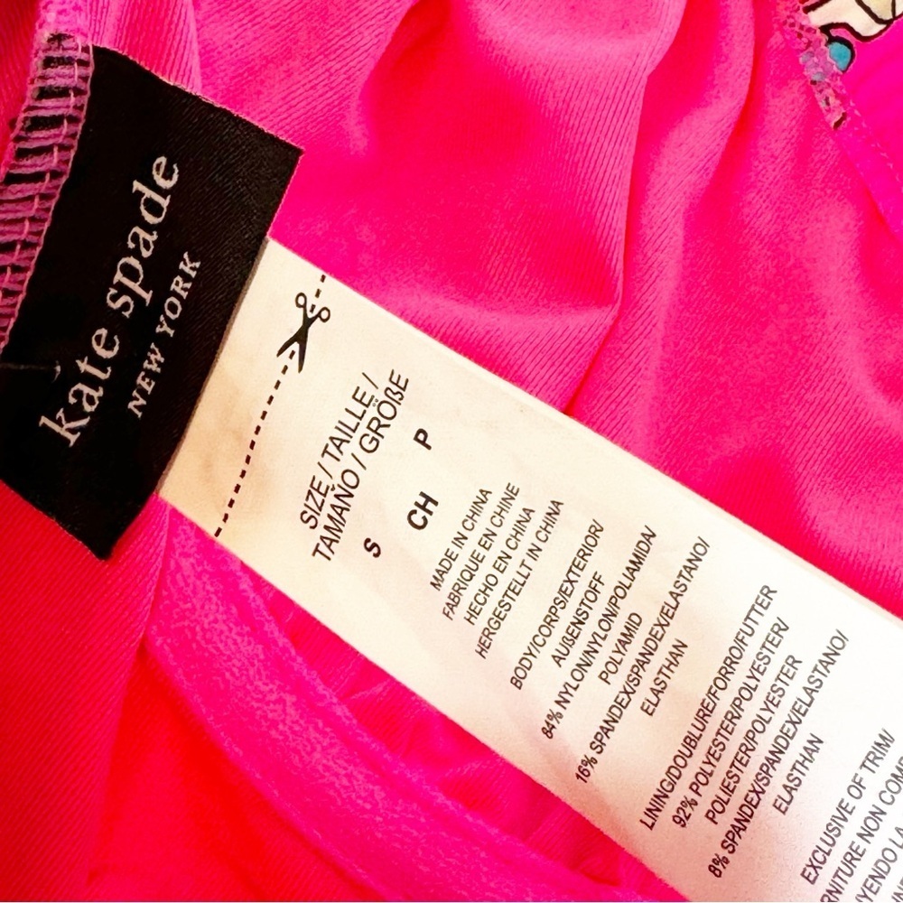 Kate Spade Sea Garden One Piece Swimsuit in Radiant Pink Size Small NWT - Picture 4 of 9